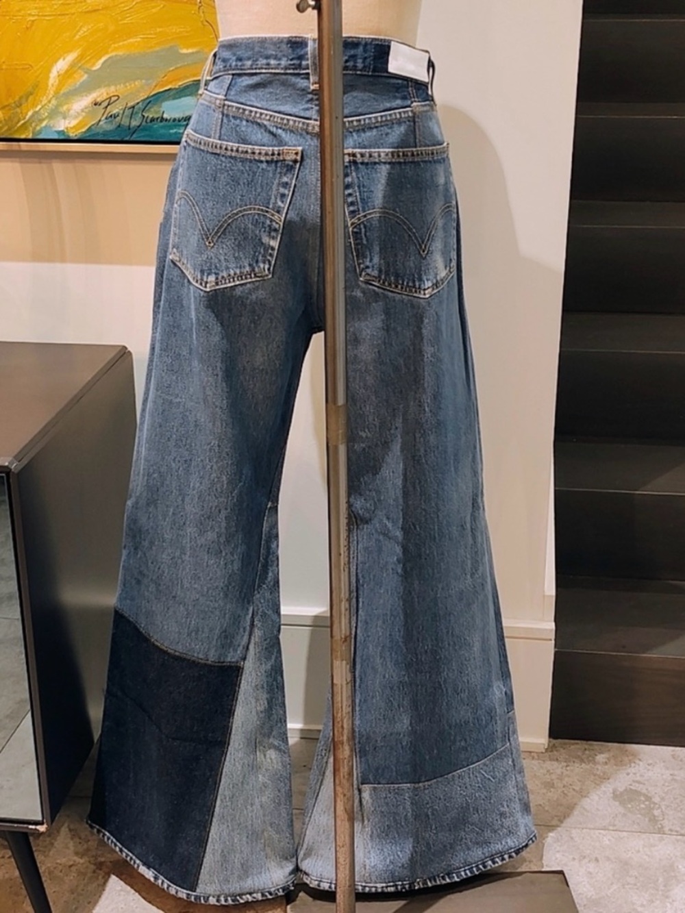 Re/Done Levi Mega Wide Bell Bottoms Sz 28 - Picture 3 of 4